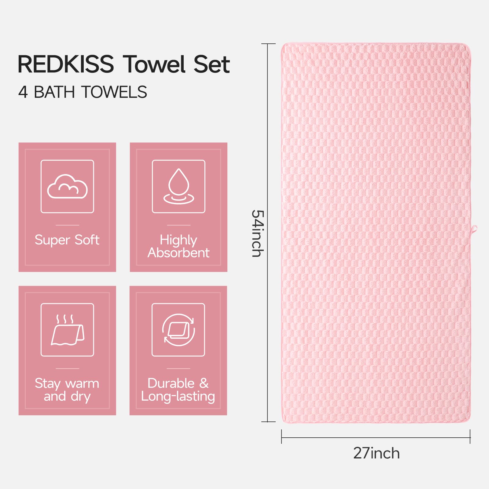 REDKISS close-up of waffle texture highlighting fast-dry absorbency
