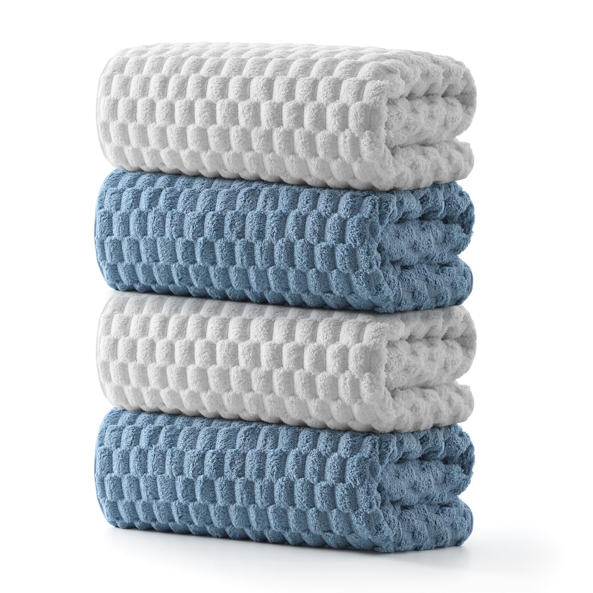 REDKISS folded towel front view showing plush look and neat fold for easy storage