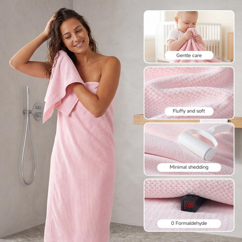 REDKISS hand towel and washcloth detail displaying neat edges and durability