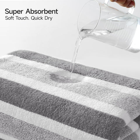 REDKISS hand towel and washcloth stacked to show compact storage and absorbency