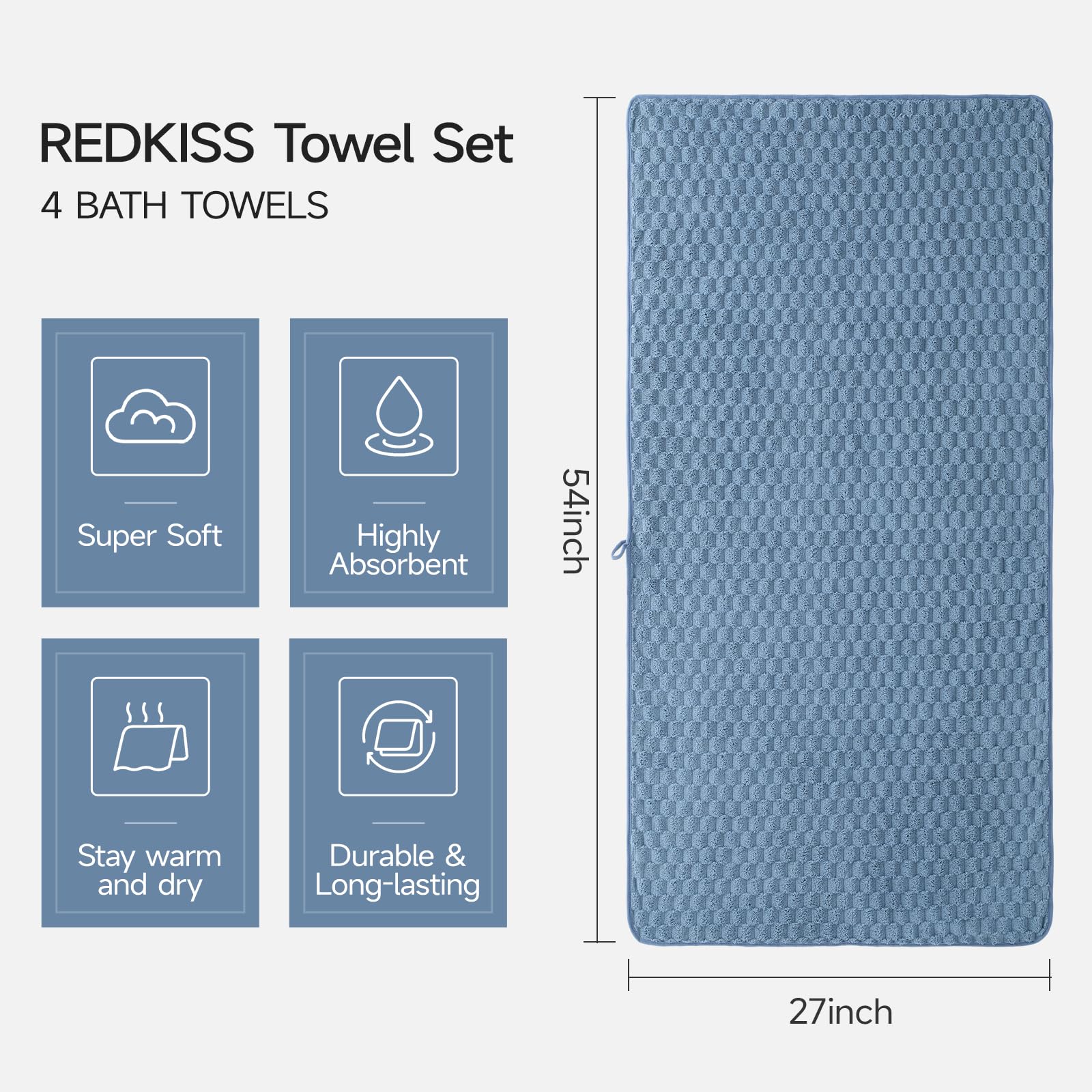 REDKISS close-up waffle texture revealing fast-absorbent microfiber surface benefit