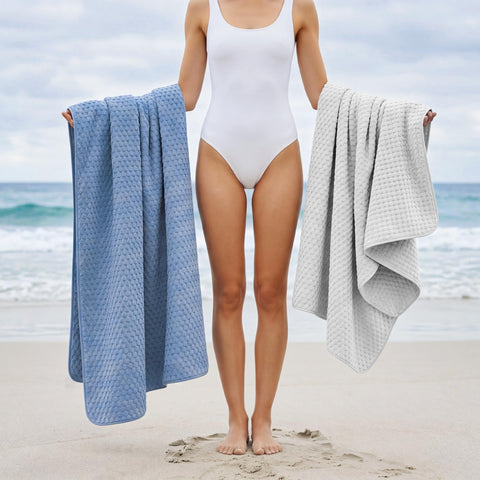 REDKISS towel hanging on bathroom hook showcasing quick-dry convenience
