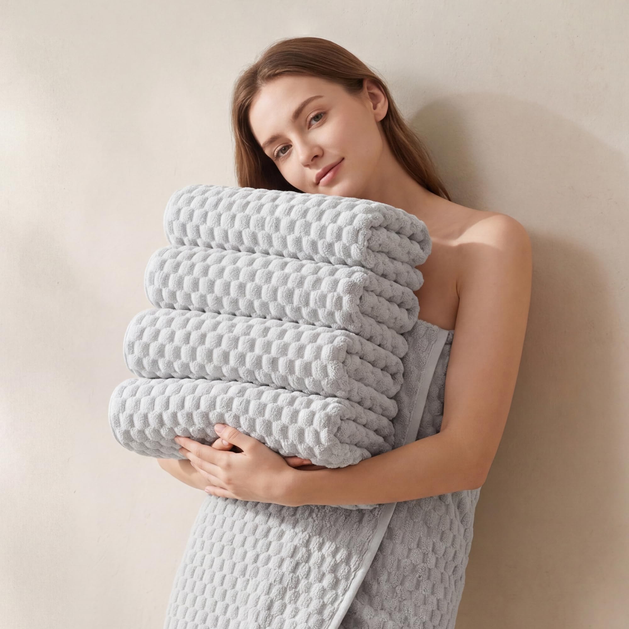 REDKISS towel beside suitcase showing compact packing and travel ease