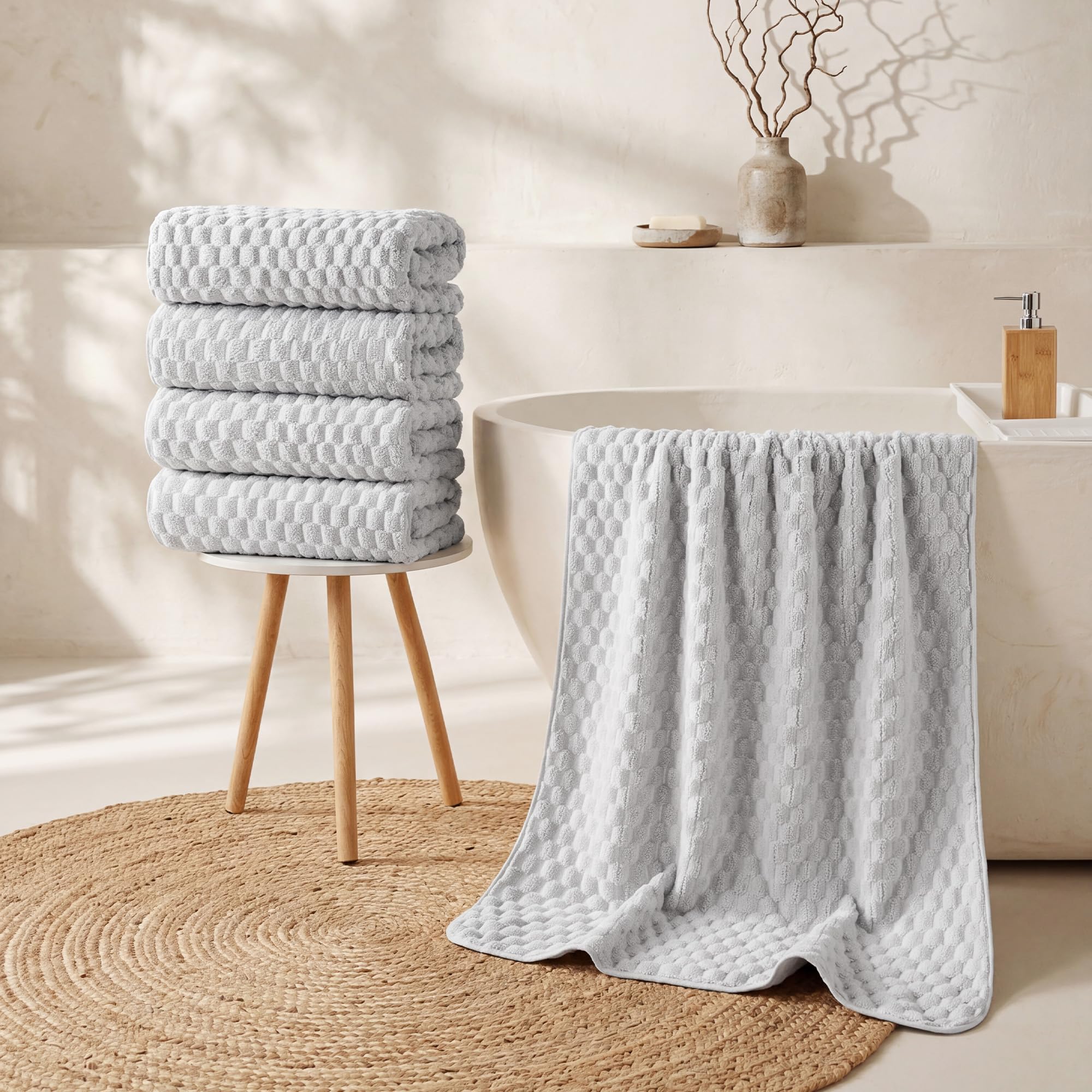 REDKISS model wrapped in towel showing full coverage comfort