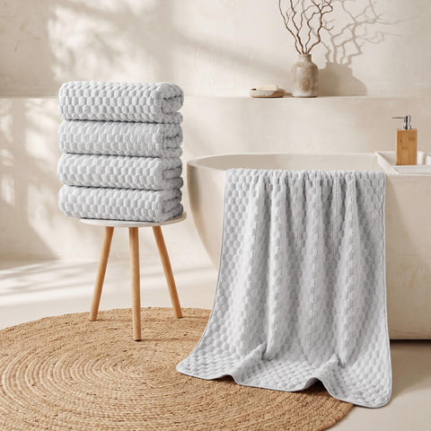 REDKISS model wrapped in towel showing full coverage comfort