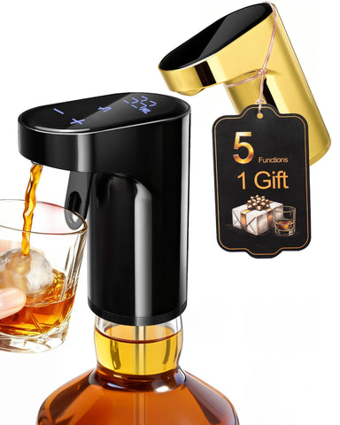 Redsack front view of electric pourer showing sleek black design and ergonomic benefit