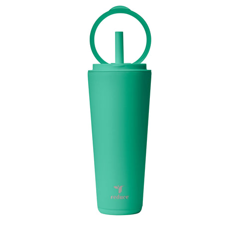 REDUCE Halo front view showing sleek 32 oz tumbler and ergonomic shape for portability