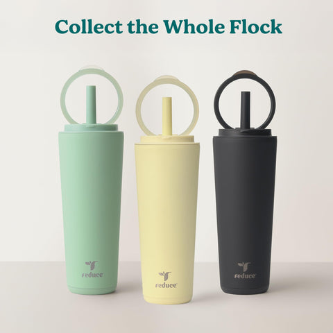 REDUCE Halo clipped to backpack strap for hands-free outdoor convenience