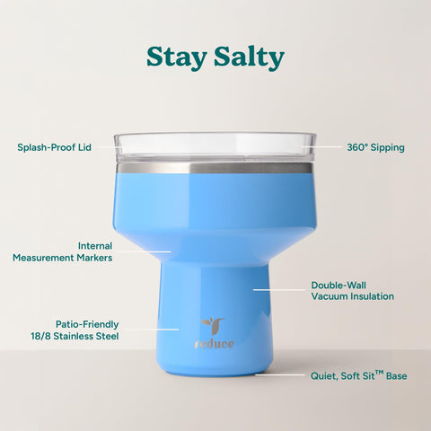 REDUCE Saltini side profile highlighting double-wall insulation for longer cold retention