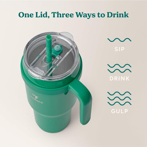 REDUCE tumbler inner ounce markings visible for hydration tracking benefit