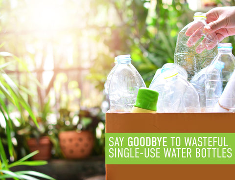 REDUCE bottle with clear measurement markings to track daily water intake