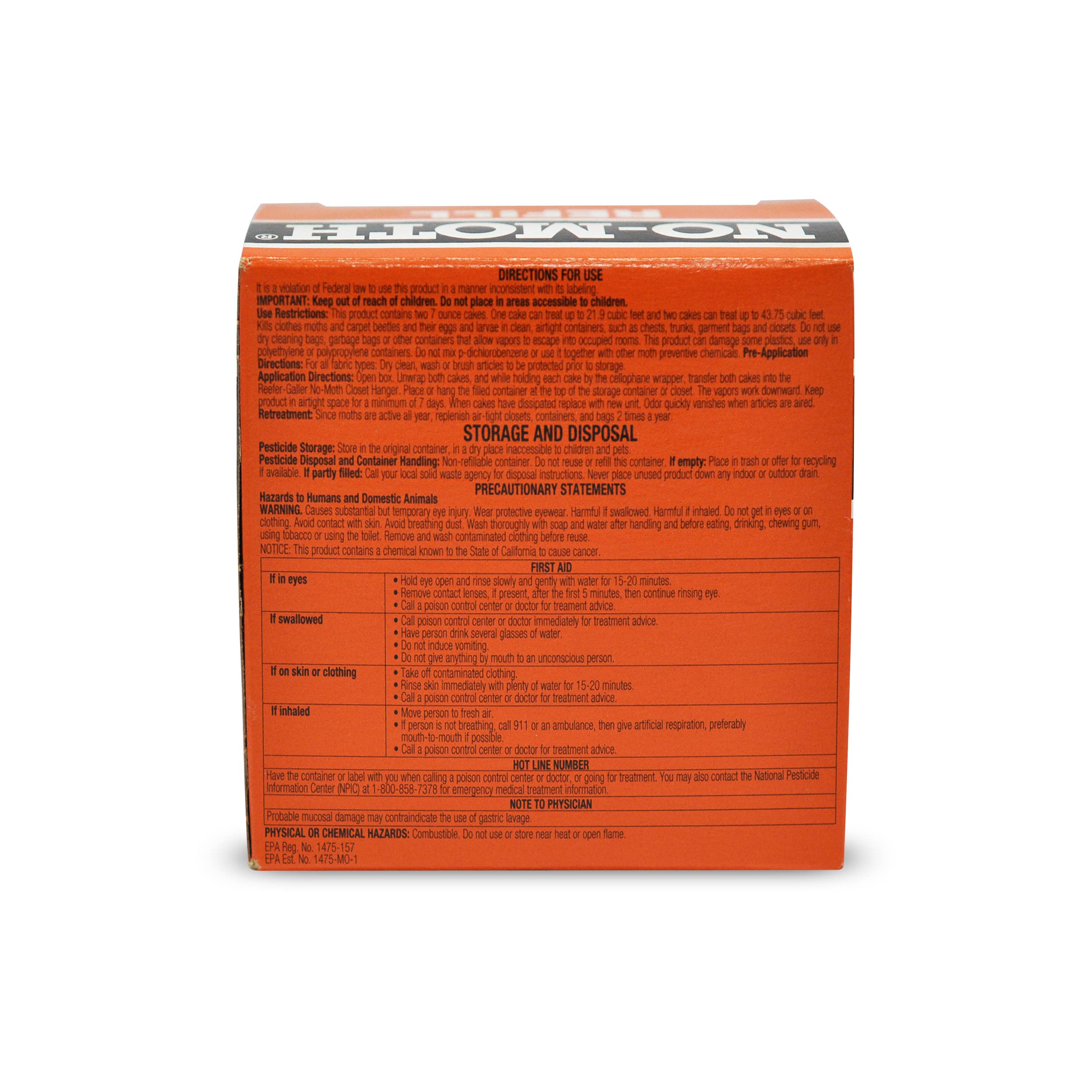 Reefer-Galler refill inside a storage trunk safeguarding linens from fabric pests