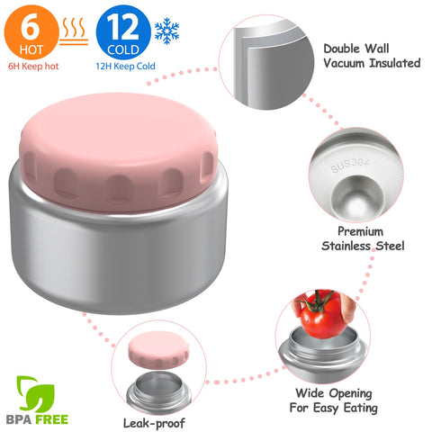Reeple foldable fork and spoon stored inside lid for compact convenience