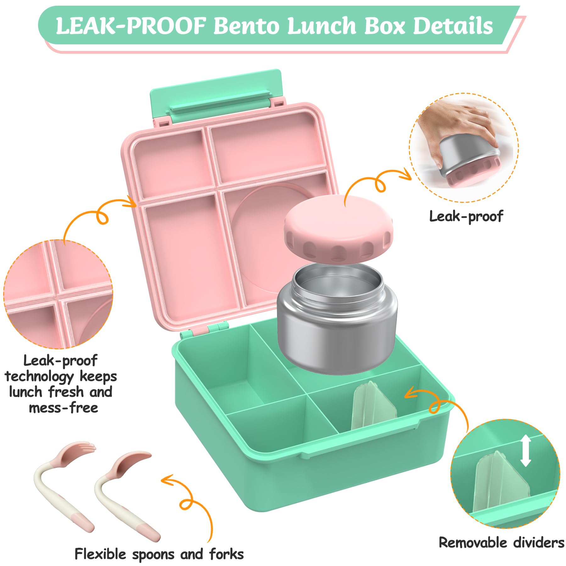 Reeple four compartment tray top view organizing foods to prevent mixing