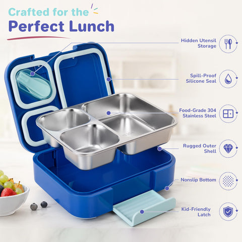 Reeple folding spork and single latch detail benefit: utensil stored, easy access