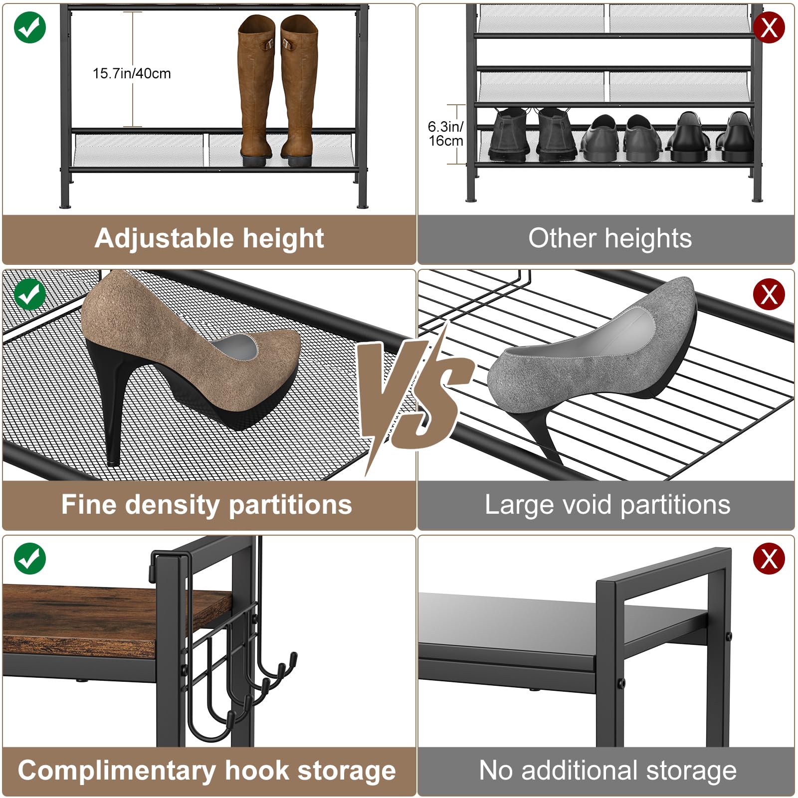 Refrze shoe rack in an entryway lifestyle scene showing space-saving and tidy decor