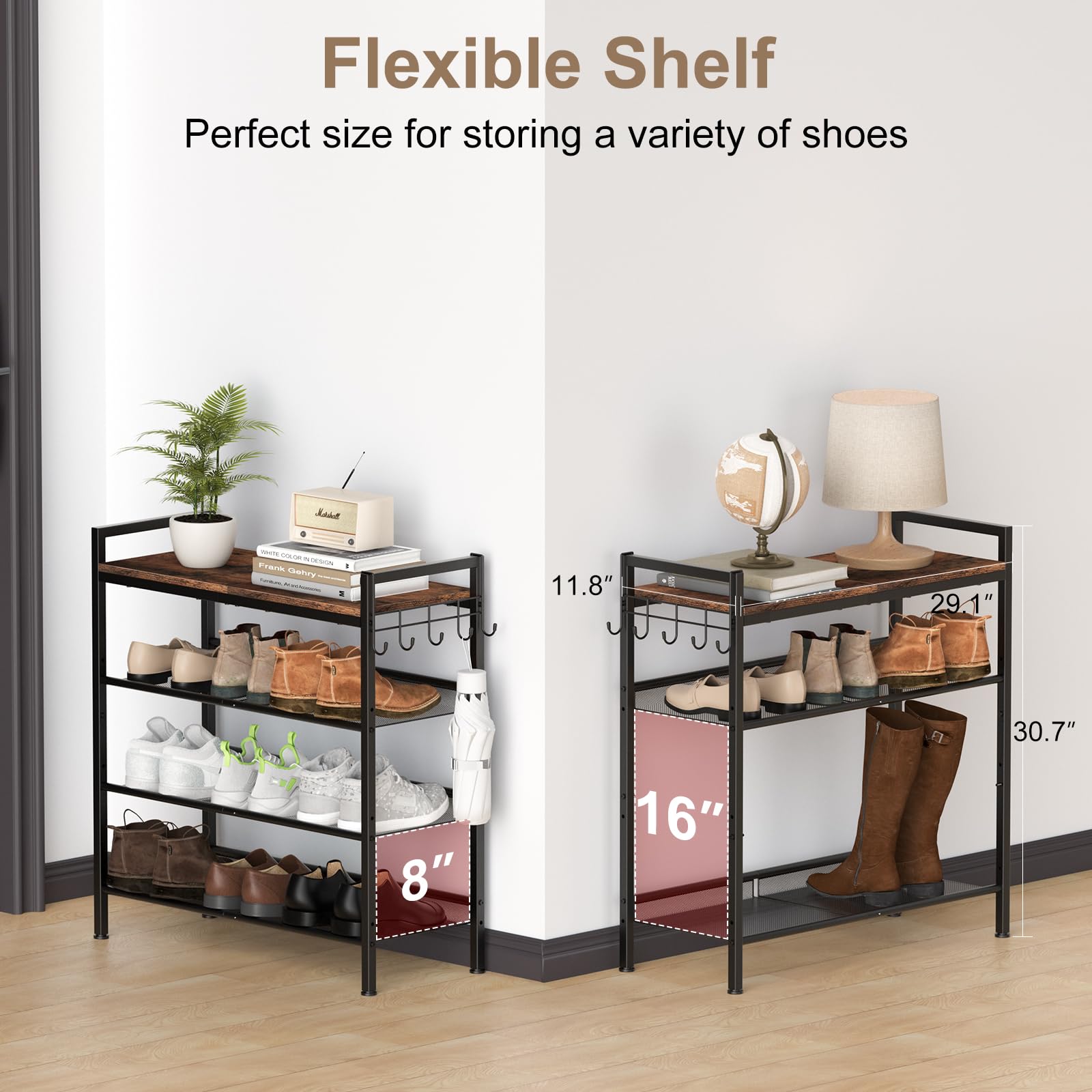 Refrze mesh shelf detail highlighting dense metal mesh that prevents heels from getting stuck