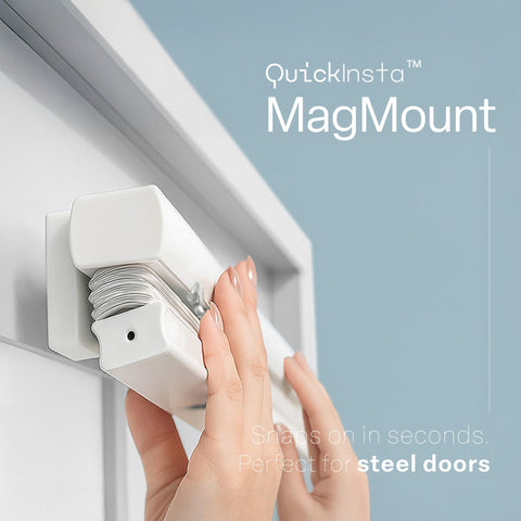 REGAL estate magnetic top rail close-up showing secure snap-on fit benefit