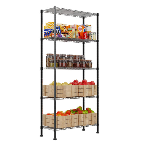 REGILLER shelving next to household items illustrating dimensions and scale