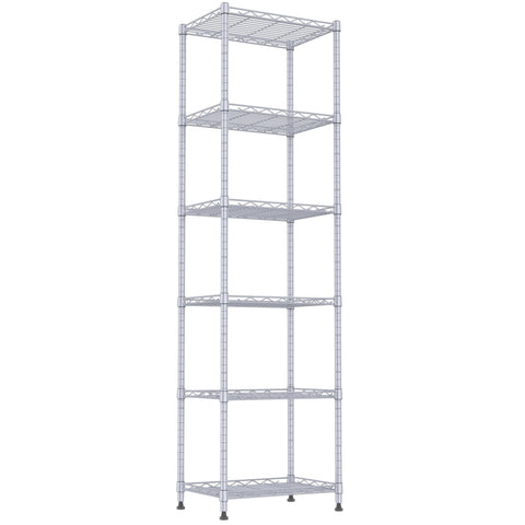 REGILLER front view of assembled silver rack shows sturdy storage benefit