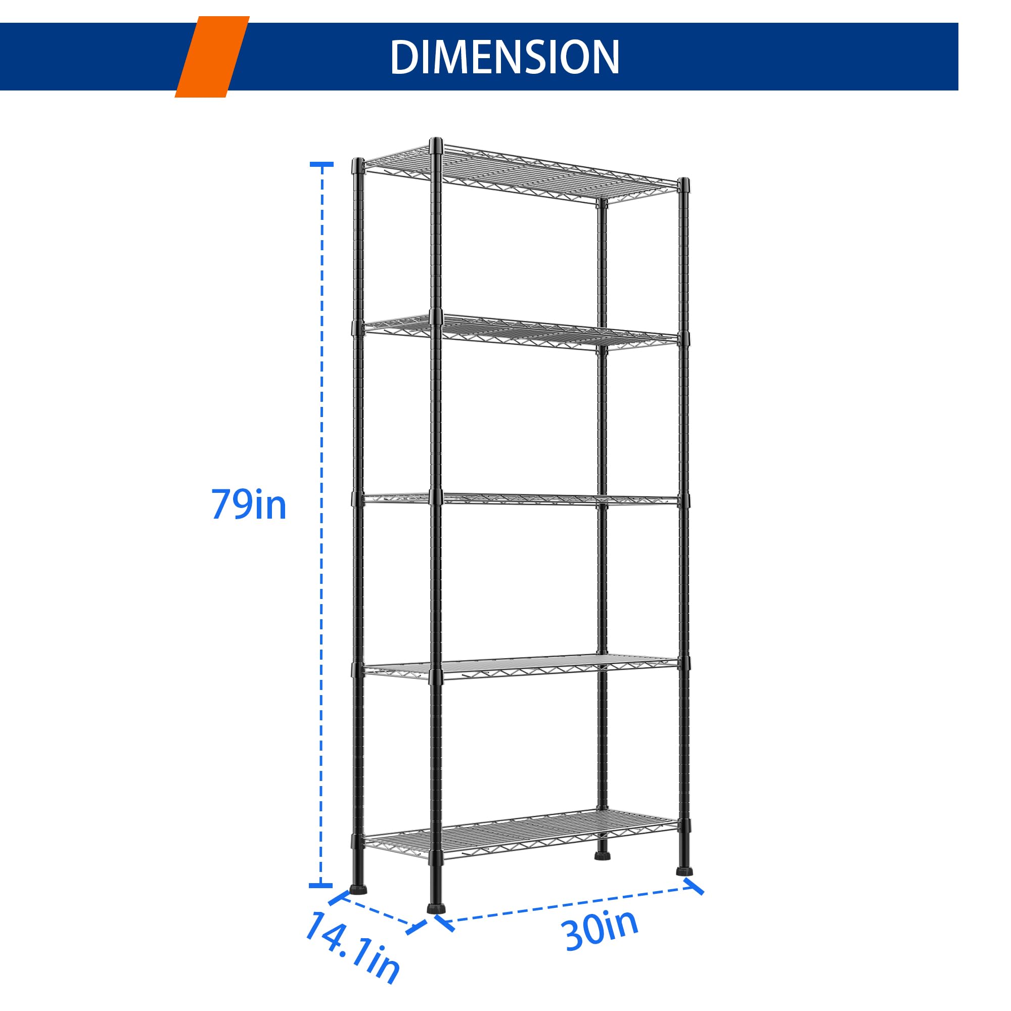 REGILLER shelving in kitchen storing pantry items to optimize space and accessibility