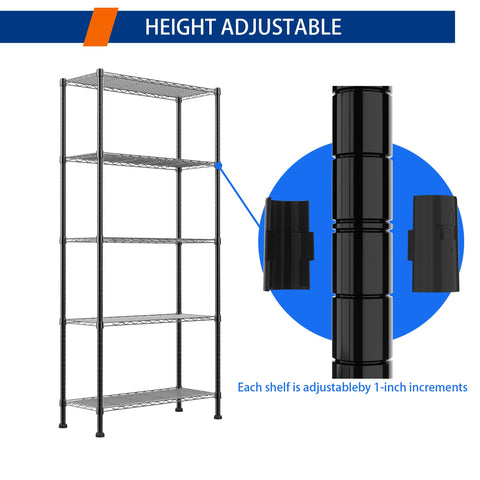 REGILLER loaded shelf demonstrating heavy-duty 250 lb capacity per shelf benefit