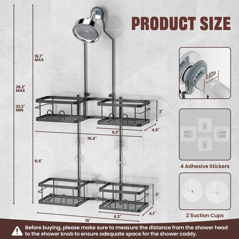 REINHARDT hooks and soap holder showing organized storage and space-saving benefit