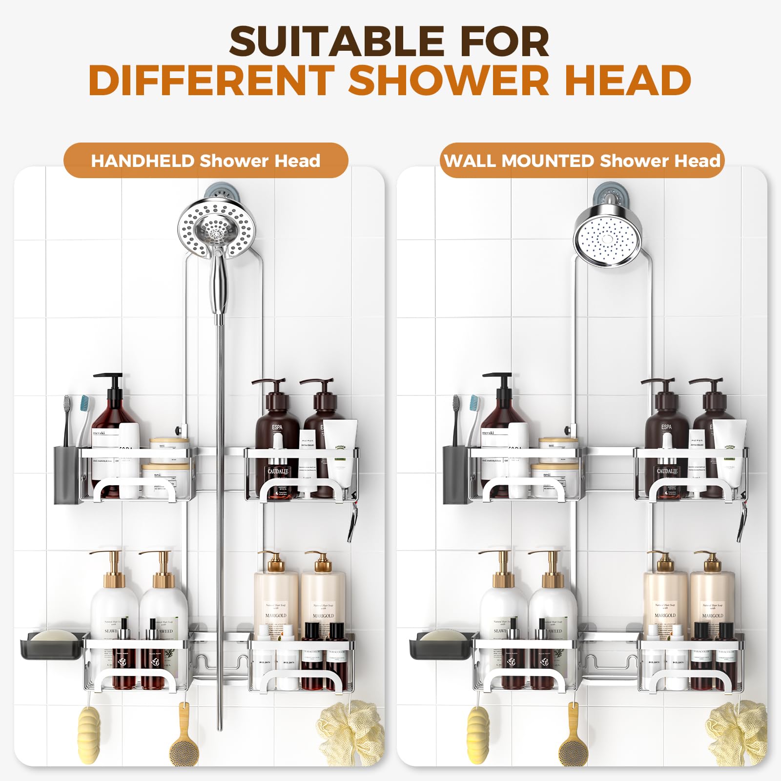 REINHARDT lifestyle image in shower demonstrating handheld compatibility