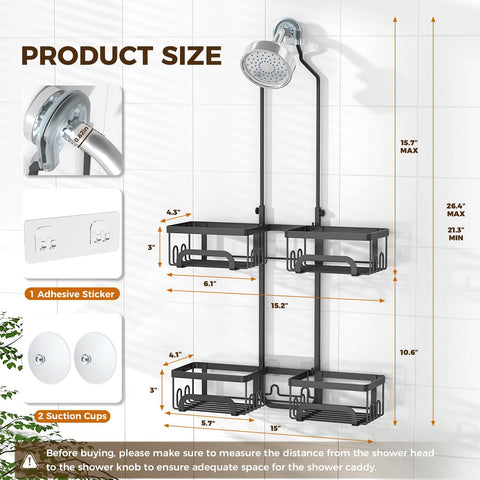 REINHARDT mounted on showerhead pipe for quick tool-free installation