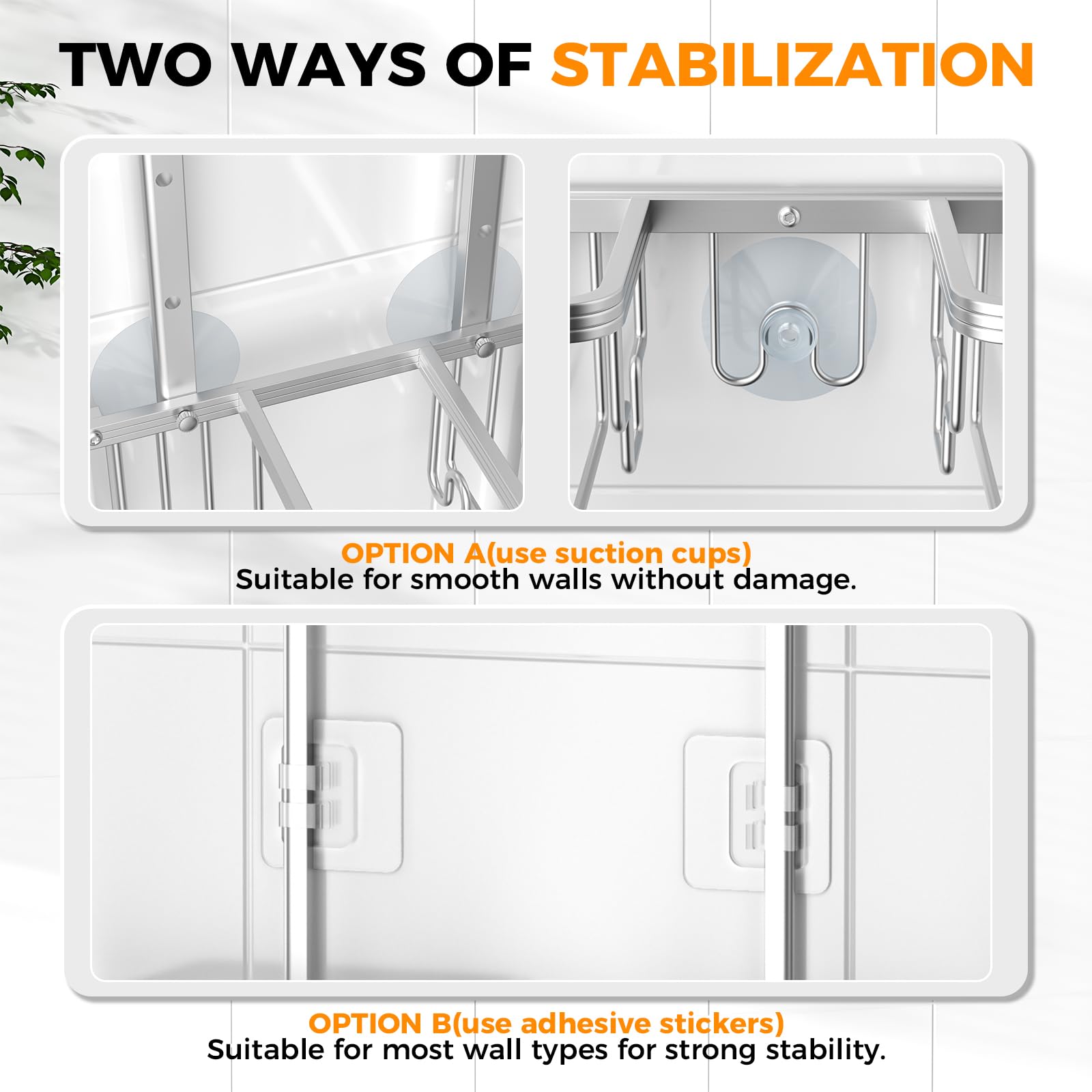 REINHARDT quick-drain shelf detail reducing water buildup and keeping bottles cleaner