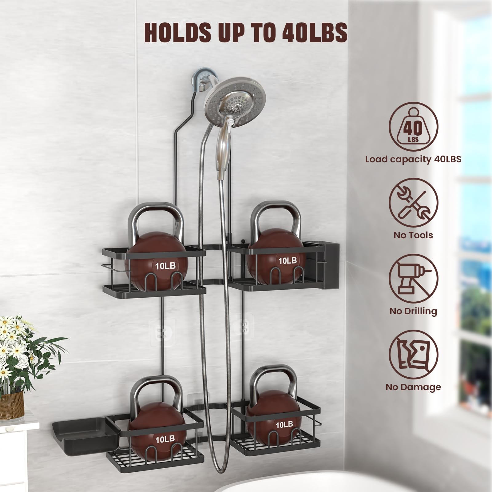 REINHARDT adjustable top bracket detail showing height customization benefit
