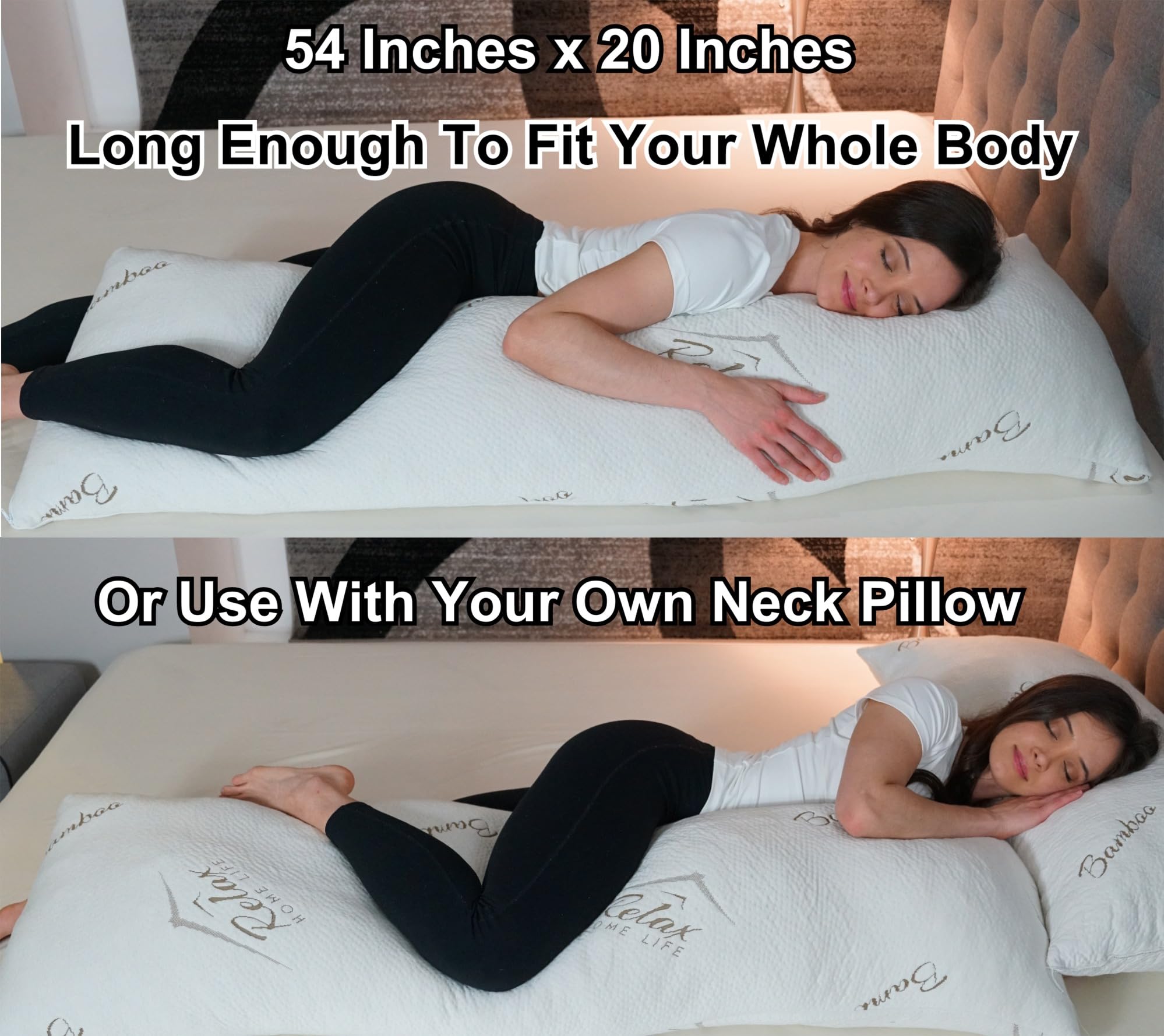 Relax HOME LIFE viscose of bamboo cover detail, showing smooth fabric for cool breathable surface