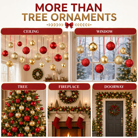 Relaxgiant balls arranged in clear vase as quick holiday centerpiece