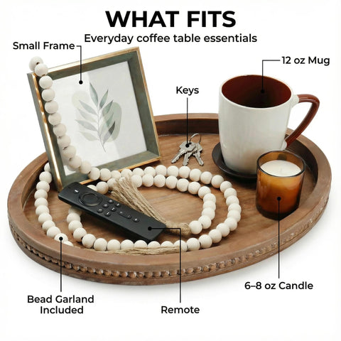 Relaxing Garden tray styled with candle and books creating a neat focal arrangement