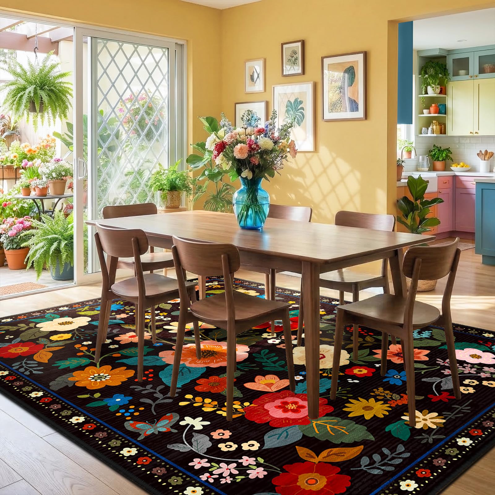 RELEANY close-up of texture and bright floral print highlighting softness