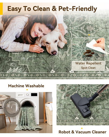 RELEANY folded rug in shipping packaging demonstrating space-saving storage benefit