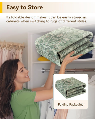 RELEANY small rug styled in kitchen under sink offering decorative accent benefit