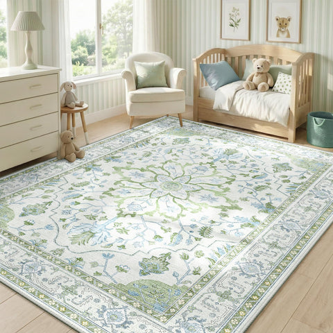 RELEANY non-slip backing detail preventing rug movement for safer footing