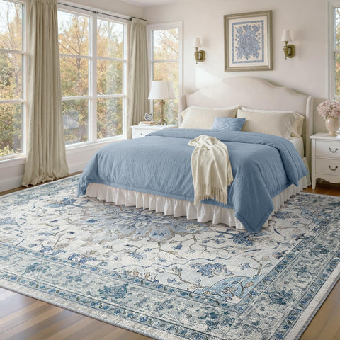 RELEANY view of non-slip backing that secures the rug and reduces slippage