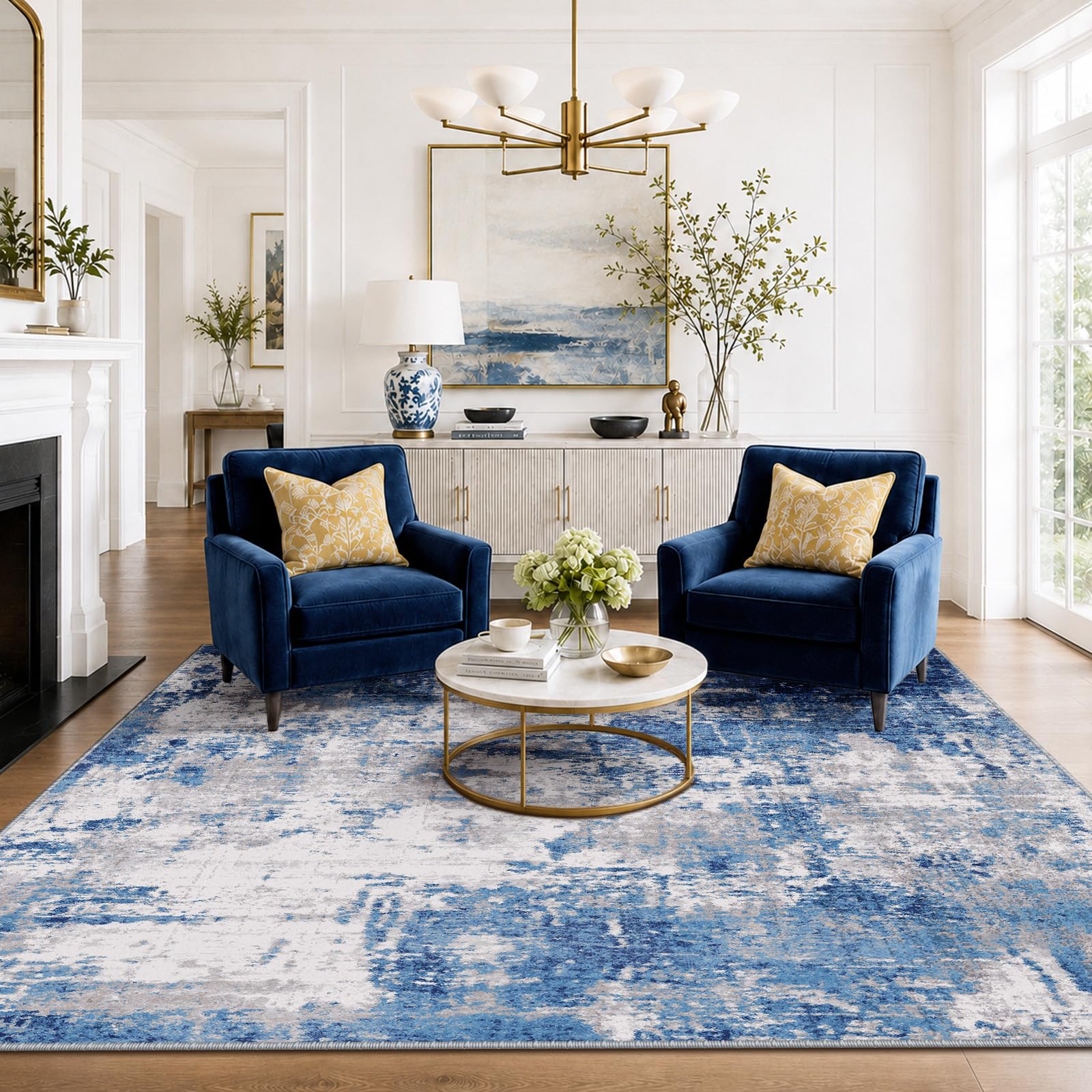 RELEANY non-slip backing view highlighting grip that prevents rug movement on floors