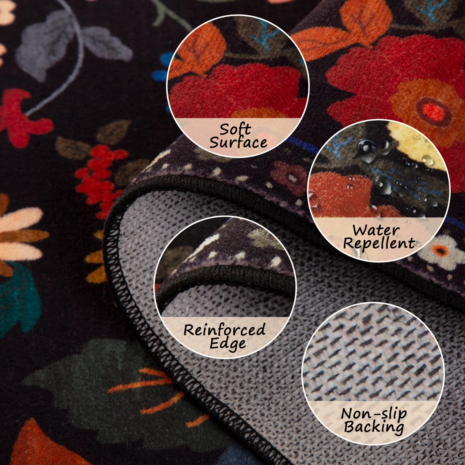 RELEANY pet on rug demonstrating pet-friendly non-shedding surface
