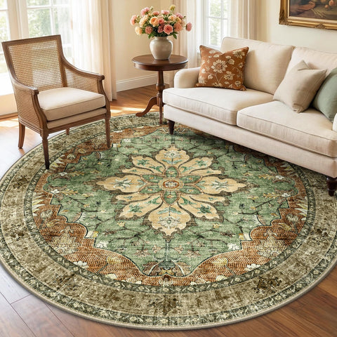 RELEANY front view showing round sunflower medallion and color harmony for style