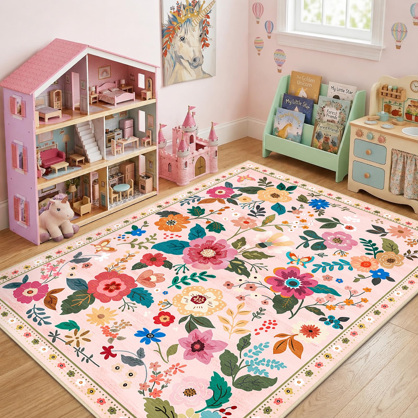 RELEANY close-up of rug texture highlighting soft reinforced polyester