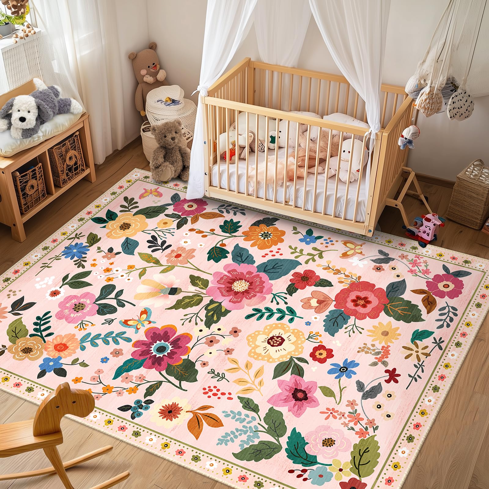 RELEANY rug unfolded after shipping showing crease-release result