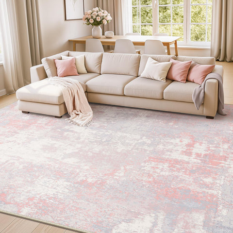 RELEANY rug styled in modern living room adding color and cohesion