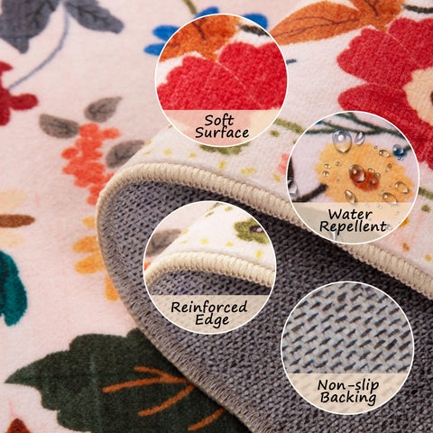 RELEANY rug near washing machine illustrating machine-washable convenience