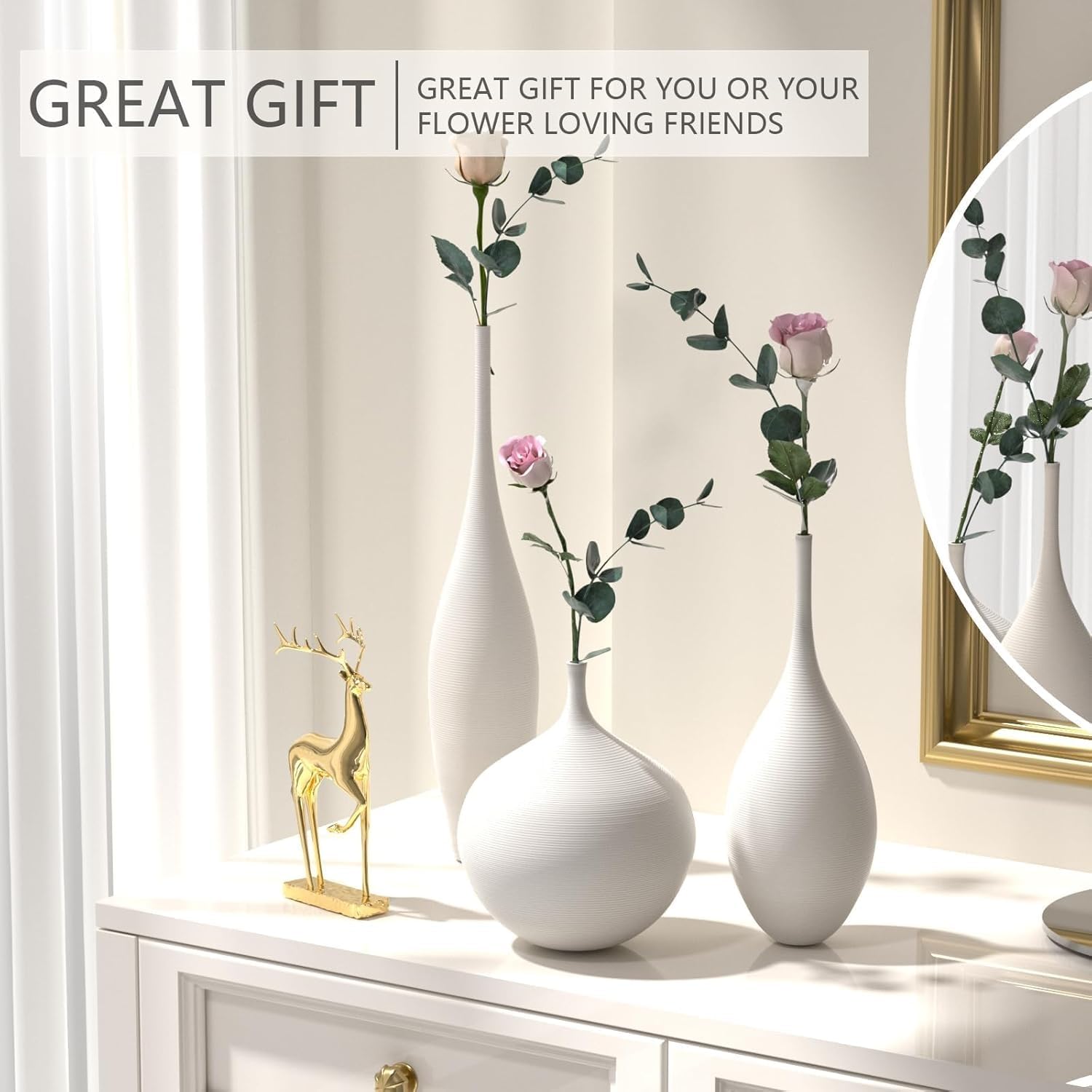 Relexome vases next to books to show size scale and shelf-friendly fit