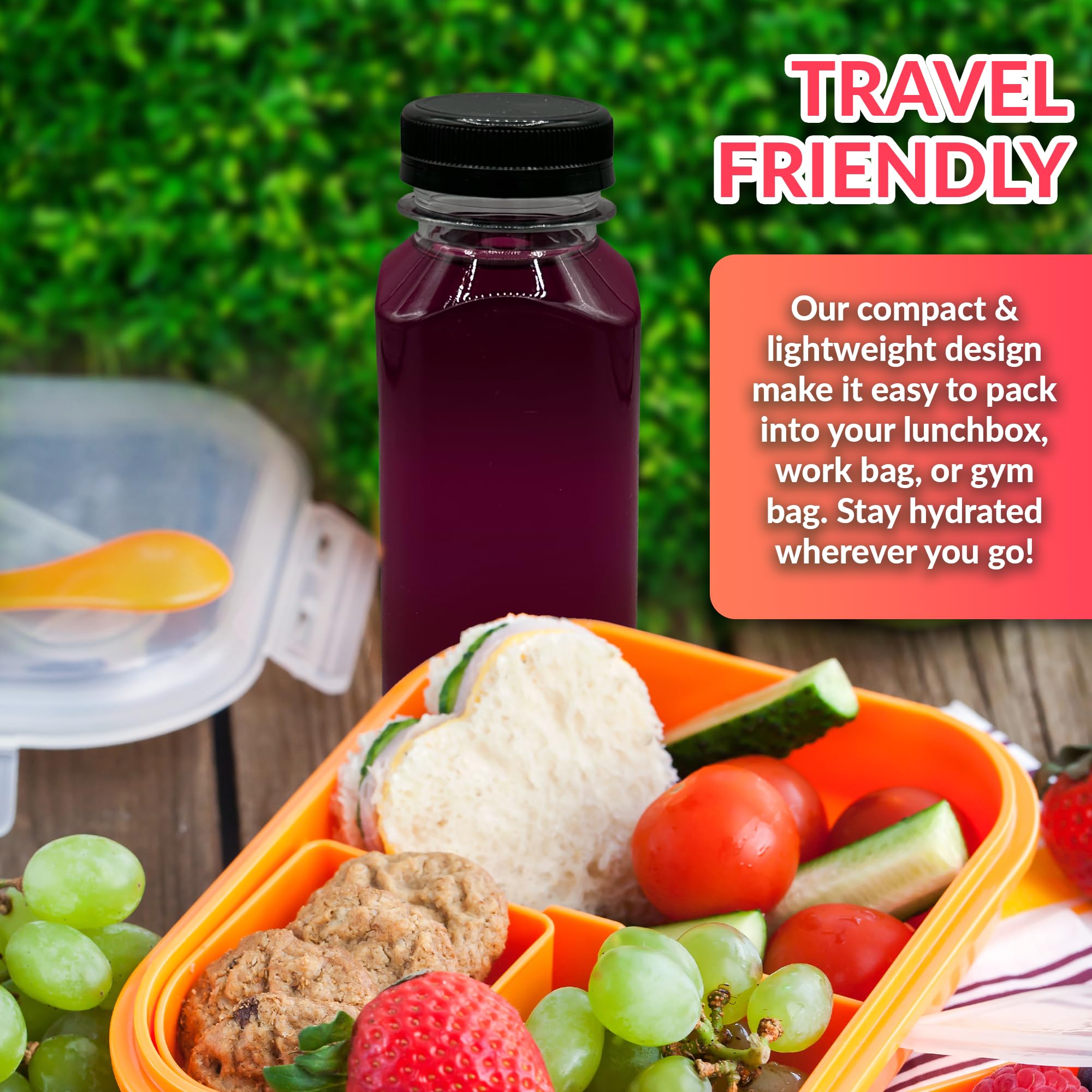Reli bottle in hand shows 8 oz scale and easy portability for on-the-go