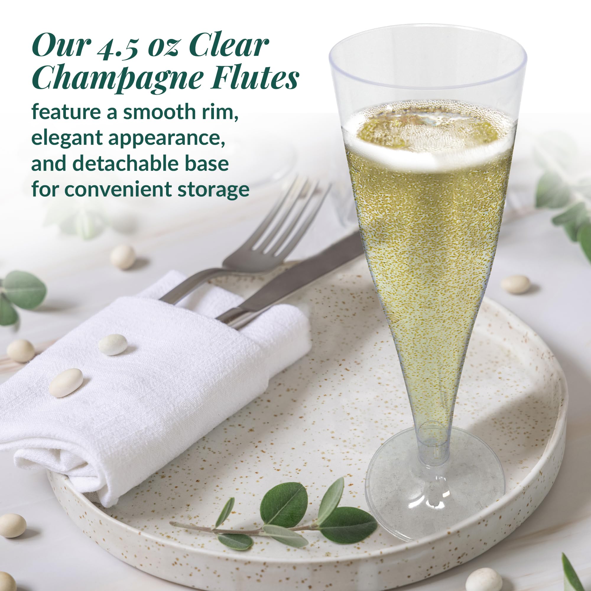 Reli. stacked flutes demonstrating compact storage advantage