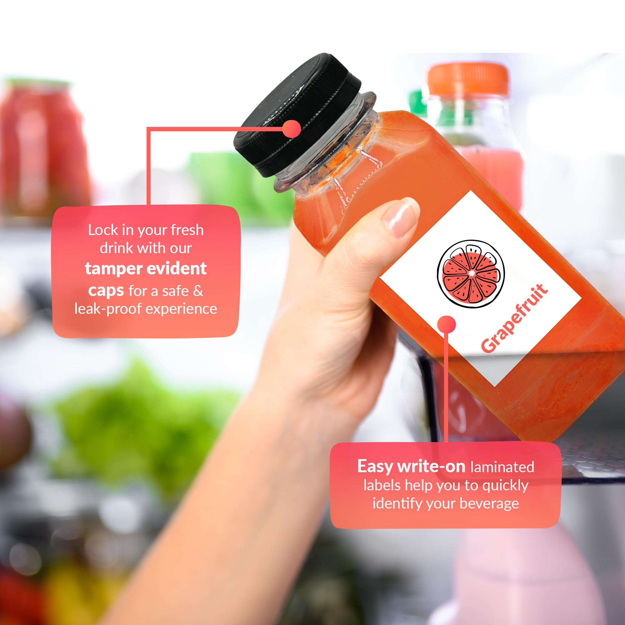 Reli sticker labels with pen ready for clear identification of flavors